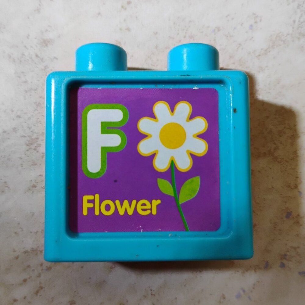 Vtech Sit to Stand Alphabet Train Replacement Letter Block F-Flower/ T-Turtle